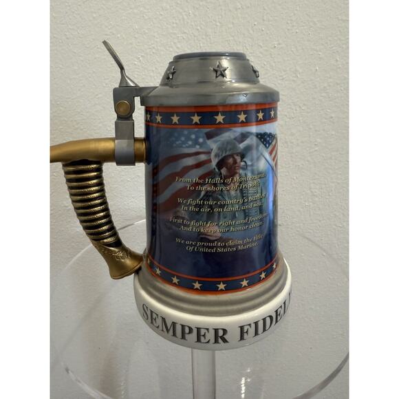 The Bradford Exchange Pride Of The Corps Collectors Stein 2013. #1738 NEW - Picture 5 of 7